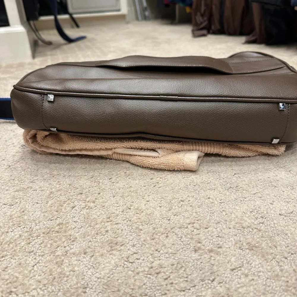 Furla Brown Leather soft side brief case/tote, Unisex - Picture 16 of 16